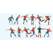 Preiser Figuren Fussballmannschaft Rot/Blau 10760