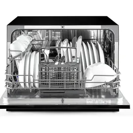 Klarstein Havasia UV 8 Tischgeschirrspüler (freistehend, 550 mm breit, Schwarz)