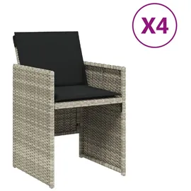 vidaXL Gartenstuhl 56 x 68 x 31 cm hellgrau 4 St.