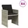 vidaXL Gartenstuhl 56 x 68 x 31 cm hellgrau 4 St.