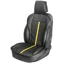 Walser - Pkw Sitzauflage Kimi, Auto-sitzaufleger Im Rennsportdesign schwarz/gelb,