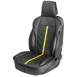 Walser - Pkw Sitzauflage Kimi, Auto-sitzaufleger Im Rennsportdesign schwarz/gelb,