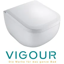 Vigour DERBY Wand-WC mit WC-Sitz Weiß PflegePlus