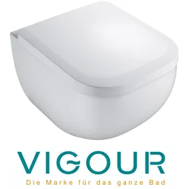 Vigour DERBY Wand-WC mit WC-Sitz Weiß PflegePlus