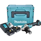 Makita Makita, DGA 520 RFJX1 Akku Winkelschleifer 18 V 125 mm X-LOCK Brushless + 2x Akku 3,0 Ah + Ladegerät (125 mm)