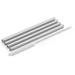 Picara 4-er Set Strohhalme aus Edelstahl 17 cm, Ø 0,8 cm