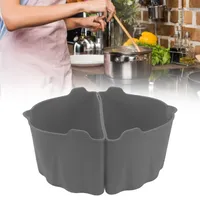 Wiederverwendbarer Silikon-topfeinsatz, 6–7 L, Grau, Zwei Linien, Schützt Den Boden, Kratzfest, Schonendes Kochen, Topf, Kasserolle, Trennlinie Für Zwei Töpfe