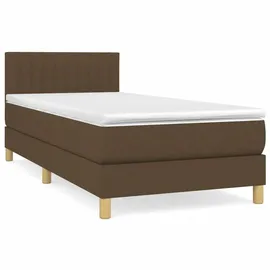 vidaXL Boxspringbett 100 x 200 cm Dunkelbraun