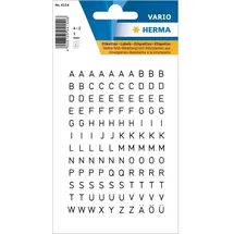 Herma Buchstaben Aufkleber 240 Stück 5 mm schwarz selbstklebend transparent