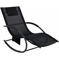 Estexo Sonnenliege 140 x 65 x 85 cm Schwarz