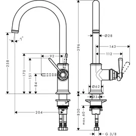 Hansgrohe Montreux Einhebelmischer Brushed Red Gold