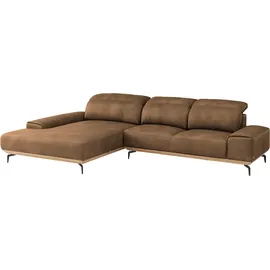 Musterring Eckcouch Leder 3-Sitzer Beige