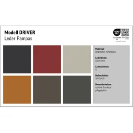 Cotta Hocker »Driver« mit edlen Metallfüßen rot