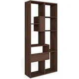 SKRAUT HOME Bücherregal 67 x 31 x 162 cm Dunkelbraun