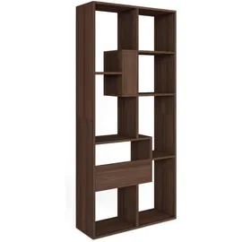 SKRAUT HOME Bücherregal 67 x 31 x 162 cm Dunkelbraun