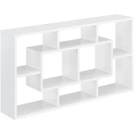 [en.casa] Wandregal 85 x 16 x 48 cm Weiß