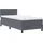 vidaXL LED Boxspringbett mit Matratze Dunkelgrau 90 x 190 cm Samt