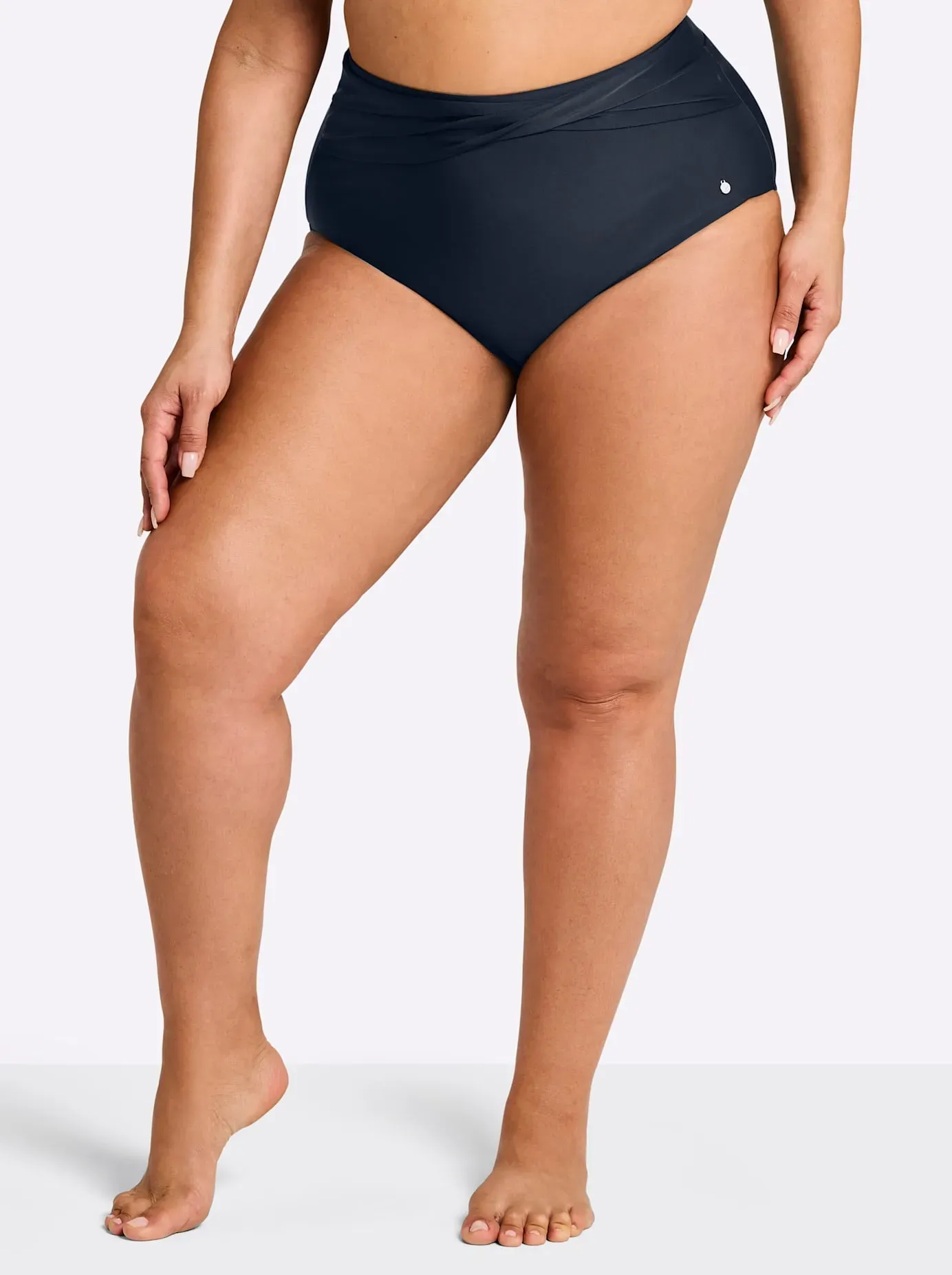 Bikini-Hose SHEEGO, Damen, Gr. 48, Normalgrößen, tiefblau, Elasthan, Polyamid, Badehosen Bikini-Hose