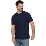 Trigema T-Shirt » Henley Shirt mit Knopfleiste«, (1 tlg.), Gr. L, navy, , 95411746-L