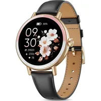 TIFOZEN Damen Smartwatch 1.27 Zoll Fitness Uhr Telefonfunktion Herzfrequenz SpO2 Schlafmonitor 100+ Sportmodi IP68 wasserdicht elegante Frauen Uhr Gol - Gold