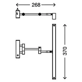 Briloner LED Bad- Spiegellampe mit Schalter verstellbar Chrom 37cm