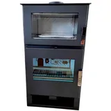 Verso Kaminofen mit Backfach Inox Verso F Holzofen 9 kW Kamin Ofen Holz Mehrfachbelegung Heizofen