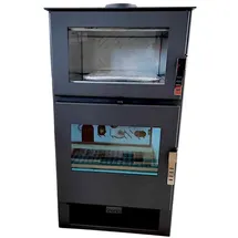 Verso Kaminofen mit Backfach Inox Verso F Holzofen 9 kW Kamin Ofen Holz Mehrfachbelegung Heizofen
