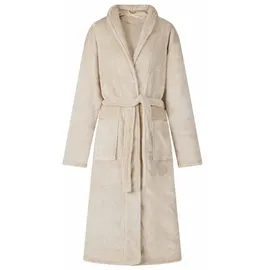 vidaXL Bademantel ohne Kapuze Beige M Flanell