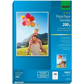 Sigel Fotopapier IP712 DIN A4 hochglänzend 200 g/qm 100 Blatt