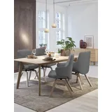 Polsterstuhl STRESSLESS "Laurel", grau (dunkelgrau dinamica, schwarz), B:58cm H:92cm T:59cm, Microfaser DINAMICA (88% Polyester, 12% Polyurethan), Stühle, Polsterstuhl, Low Back mit Armlehne, Größe L, mit schräggestellten Beinen in Schwarz