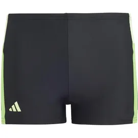 adidas Boy's Colourblock 3-Stripes Swim Boxers Badeanzug, Black/Green Spark/Lucid Lime, 9-10 Years