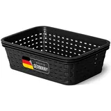 Novaliv Aufbewahrungsbox - (1 St), 1x Aufbewahrungskorb Rattan schwarz