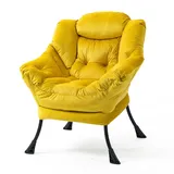 Beaok Relaxsessel, Gelb, Metall, 75x85x80 cm, Wohnzimmer, Sessel, Relaxsessel