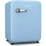 Klarstein Audrey Evo Mini Kühlschrank - Leise 40 dB, Kompakter Kühlschrank Klein mit Verstellbaren Füßen, Wendetür, Mechanischem Thermostat, Blau, Ideal für Schlafzimmer und Büros
