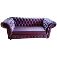 JVmoebel Chesterfield-Sofa Modernes Chesterfield 3-Sitzer Sofa in lila handgefertigt lila