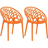 CLP Hope Stapelstuhl 59 x 60 x 80 cm orange 2 St.