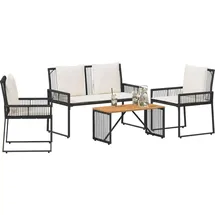 vidaXL Gartenmöbel Set 4-tlg. Schwarz
