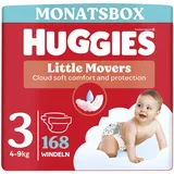 Huggies Little Movers Größe 3 168 St. (3 x 56), Monatsbox