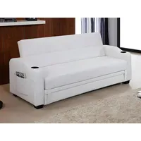 Schlafsofa MIRELLA aus - Farbe: weiß - Weiß