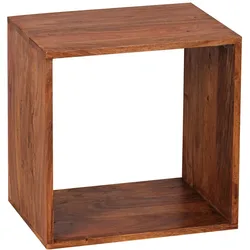 KADIMA DESIGN Cube Regal NAKO: Massivholz, Beistelltisch/Bücherregal, vielseitig, pflegeleicht