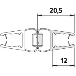 Kermi Atea Ersatz-Magnetprofil senkrecht 2534098, Ersatzteile,