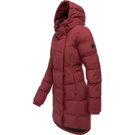 Ragwear Damen, Wasserdichter Steppmantel mit Fleecekragen und Kapuze Pavla Soft YOUMODO Wine Red Gr. M (38), rot (weinrot), Obermaterial: 100% Polyester, Innenfutter: 100% Polyester, Wattierung: 100% Polyester, gerade ca.