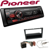 Pioneer 1-DIN Autoradio USB AUX Android Einbauset für Opel Meriva charcoal