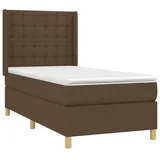 vidaXL Boxspringbett 100 x 200 cm Dunkelbraun