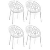 CLP Hope Stapelstuhl 59 x 60 x 80 cm weiß 4 St.