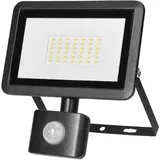 Böttcher-AG LED-Außenstrahler IP44 wasserfest, 30 Watt / 2.400 Lumen, neutralweiß, 230 V, mit Bewegungsmelder