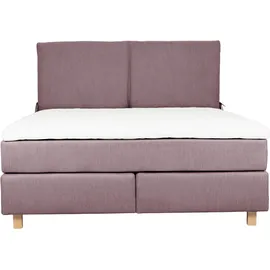 Home Affaire Boxspringbett »Nele« inkl. Topper im schlichtem Design rosa