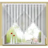 Stickereien Plauen Gardine Sahra (1 St), Kräuselband, transparent, veredelt mit echter Plauener Spitze Stickerei weiß 300 cm x 125 cm