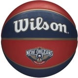 Wilson Basketball NBA TEAM TRIBUTE, NEW ORLEANS PELICANS, Outdoor, Gummi, Größe: 7