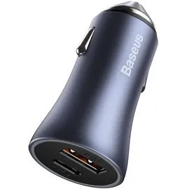 Baseus Golden Contactor Pro car charger USB + USB-C, PD SCP 40W (gray)